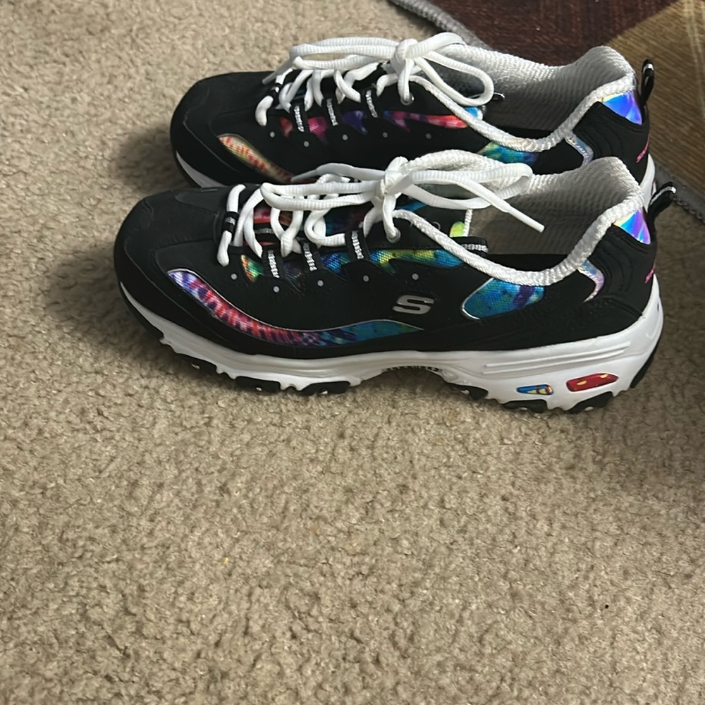 Skechers Black and Multicolor Women's Sneakers